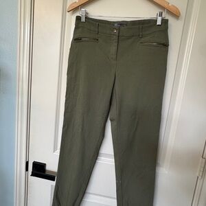 Olive Green Pants with Zipper Pockets